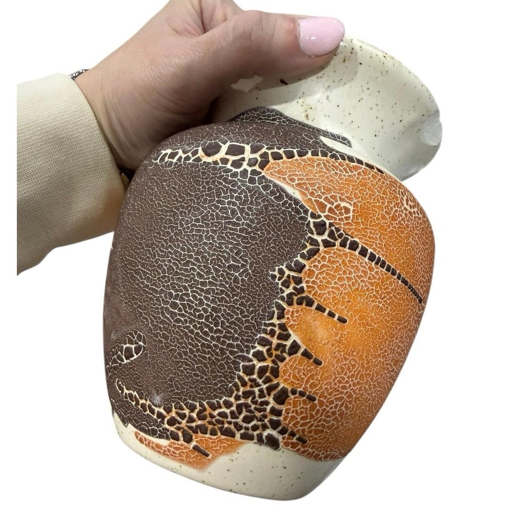 Royal Haeger Earth Wrap Vase Lava Glaze Ceramic MCM Vintage Textured 6"‎ - Picture 12 of 13